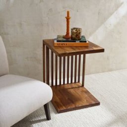 El Corte Inglés Mesa auxiliar de madera de palisandro Bruno C . Natural
