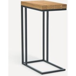 El Corte Inglés Mesa auxiliar de madera de roble Calia . Negro / Natural