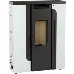 FM CALEFACCIÓN Estufa de Pellet Pasillo BP-300 Blanco-Negro Interior en Vermiculita. Negro