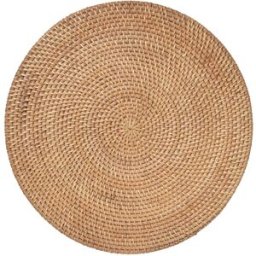 El Corte Inglés Mantel individual ratán Sauce . (Diámetro 38 cm) Natural