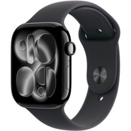 Apple Watch Series 11 GPS 46mm Aluminio negro azabache con Correa Deportiva Negro (M-L). Aluminio Negro Azabache