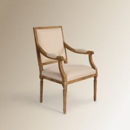 El Corte Inglés Sillón de madera de roble tapizada en lino Fulham. Natural