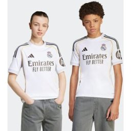 Adidas Camiseta de niños 1ª equipación Real Madrid CF 2025-2026 . (12 años) Blanco