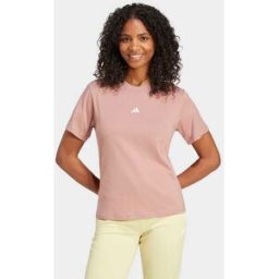 Adidas Camiseta de mujer Essentials Small Logo Cotton . (XS) Rojo