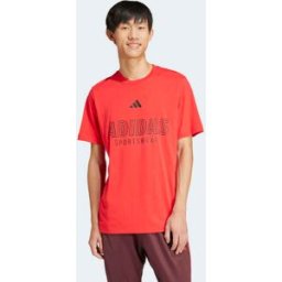 Adidas Camiseta de hombre House of Tiro Linear Graphic . (M) Rojo