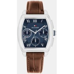 Tommy Hilfiger Reloj de hombre TH - Oxford 1710760 de piel marrón. Azul