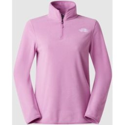 The North Face Forro polar con cremallera de 1-4 de mujer Glacier . (L) Rosa pastel