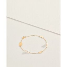 El Corte Inglés Pulsera de niña Mariposa de oro con perla. Blanco
