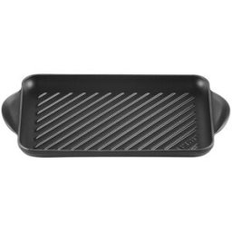 Le Creuset Parrilla rectangular de hierro fundido . (Grill de 32 cm) Negro mate