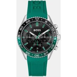 Boss Reloj de hombre Runner Chrono 1514246 de silicona verde. Verde