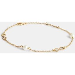 El Corte Inglés Pulsera de niña Infinito de oro y perlas. Blanco
