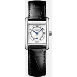 Longines Reloj de mujer Dolce Vita L52004752 de piel negro. Plateado