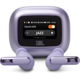 JBL Auriculares True Wireless Live Beam 3 con cancelación de ruido, diseño Stick Closed y audio de alta resolución. Morado