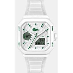 Lacoste Reloj de hombre LC33 Square 2011506 de silicona blanco. Blanco