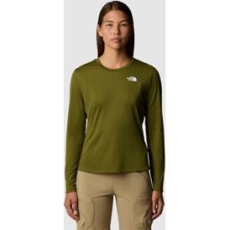 The North Face Camiseta de manga larga plegable para mujer Packable . (L) Verde Oliva
