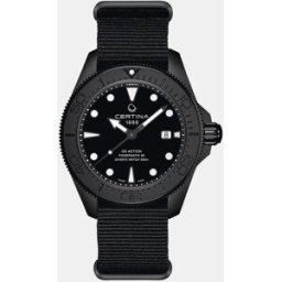 Certina Reloj de hombre DS Action Diver C0326073805100 automático de nailon reclado negro. Negro