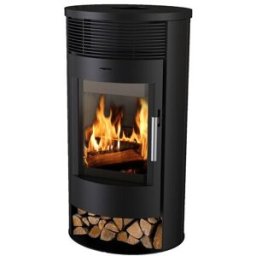 Eider Estufa Leña Ventilada Elide 7,79 kW. Negro