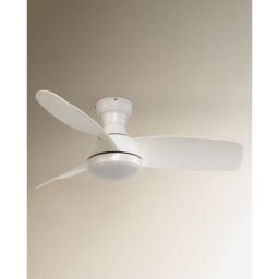 El Corte Inglés Ventilador de techo con luz LED y motor DC Blanco Fornells . Blanco