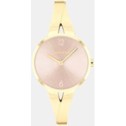 Calvin Reloj de mujer Joyful 25100027 bangle de acero dorado. Oro