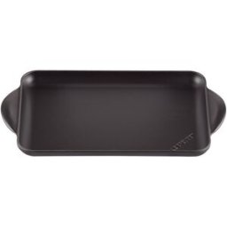 Le Creuset Parrilla rectangular lisa de hierro fundido . Negro mate