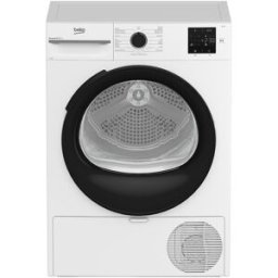 Beko Secadora 8 Kg, Bomba de calor, Optisense - BM3T38230WB. Blanco - Negro