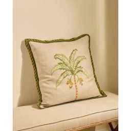 El Corte Inglés Cojín decorativo Palmera. (50 x 50 cm) Natural