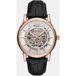 Giorgio Armani Reloj de hombre ar60007 de piel con cierre de hebilla. Negro