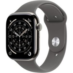 Apple Watch Series 11 GPS + Cellular 46mm Titanio natural con Correa Deportiva Gris Piedra (S-M). Titanio Natural