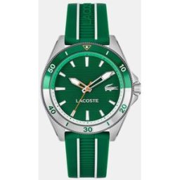 Lacoste Reloj de hombre Mainsail de silicona verde. Verde