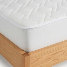El Corte Inglés Protector acolchado de colchón Algodón Confort Natural Impermeable . (Cama 140 x 190 cm) Blanco