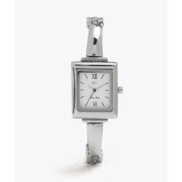 Parfois Reloj de mujer de acero inoxidable con correa rígida. Plateado