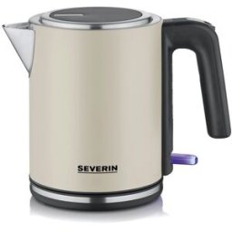 Severin Hervidor de agua 9577 con sistema inalámbrico central de 360°. Beige / Negro