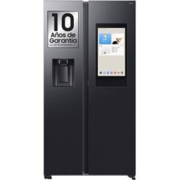 Samsung Frigorífico Americano Family Hub Bespoke AI 178cm Balda Botellero 614L Clase E Grafito RS90F66BEFEF. Grafito