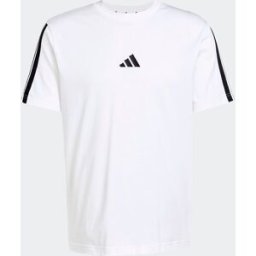 Adidas Camiseta de hombre Essentials Single Jersey 3 bandas . (L) Blanco