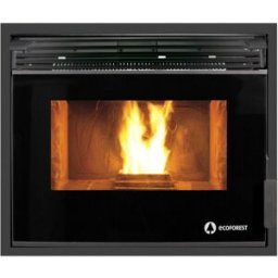 Ecoforest Estufa pellet insert canalizable Córdoba 12Kw. Negro