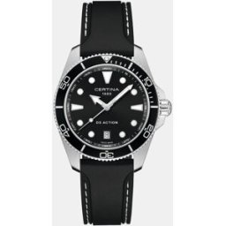 Certina Reloj de hombre DS Action C0484101705100 de caucho negro. Negro