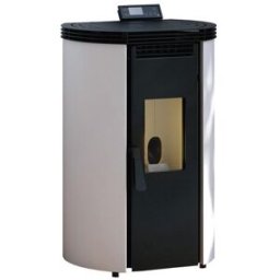 FM CALEFACCIÓN Estufa de Pellet Frontal BP-100C. Blanco