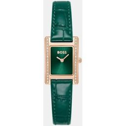 Boss Reloj de mujer Lucy Precious 1502814 de piel verde. Verde