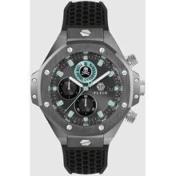 Philipp Plein Reloj de hombre plein chr royal sport pwlfa0125 de silicona y correa negra. Negro