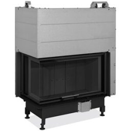 ROMOTOP Chimenea Leña Heat E2G81-40 Esquinera Izquierda. Negro / Gris