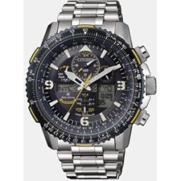Citizen Reloj de hombre Radiocontrolado JY8078-52L Eco-Drive cronógrafo de acero. Plata