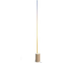 Philips Lámpara de pie Hue Signe Gradient Base de Madera. Blanco / Madera