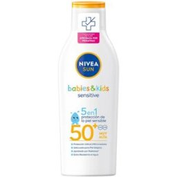 Nivea Leche Solar Niños FP 50+ Sensitive Protege & Juega Piel sensible 200 ml .