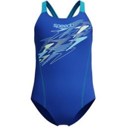 Speedo Bañador de natación para niños Medley Logo Medalist One Piece . (16 años) Azul