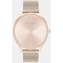 Calvin Reloj de mujer Timeless 25200002 de malla de acero rosa. Rosa