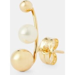 El Corte Inglés Piercing individual izquierdo de oro y perla. Blanco