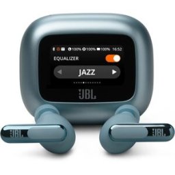 JBL Auriculares True Wireless Live Beam 3 con cancelación de ruido, diseño Stick Closed y audio de alta resolución. Azul