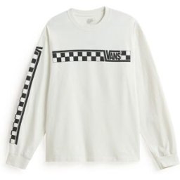 Vans Camiseta de hombre Racing LS Tee . (M) Blanco roto