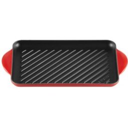 Le Creuset Parrilla rectangular de hierro fundido . (Grill de 32 cm) Cereza