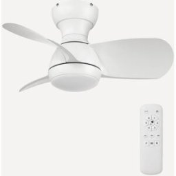 El Corte Inglés Ventilador de techo con luz LED y Motor DC Fornells . Blanco